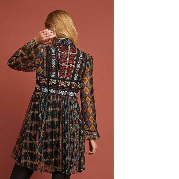 NWT Anthropologie, Elina Embroidered Dress - Picture 3 of 3